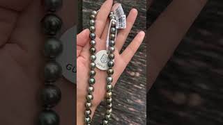 10.0-10.9mm Tahitian black pearl necklace