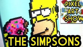 Perler Bead Tutorial: The Simpsons Family - Homer, Marge, Bart, Lisa, Maggie - Pixel Art Show