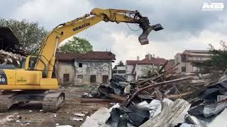 Handling demolition materials with the MB-G900 sorting grapple