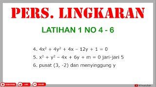 Pembahasan Soal-soal Persamaan Lingkaran yang Sering Muncul di Ujian No 4 - 6 | Matematika SMA