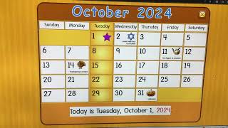 Starfall Make a Calendar October 2024