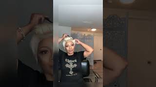 Short haircut curling and styling technique! #custommadewig #lacefrontal