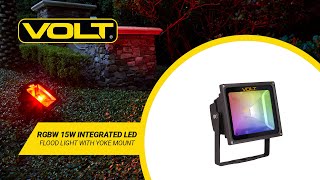 What's In The Box? | VOLT® RGBW 15W Integrated LED Flood Light with Yoke Mount (Bronze Aluminum)