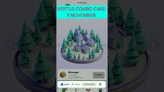 Vertus Combo Cards Today 9 November | Vertus Daily Combo | Vertus Combo #vertus @CryptoTechSunil