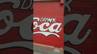 Coca-Cola's first outdoor painted wall advertisement. Cartersville, GA #shorts #cocacola #coke