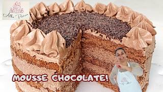 TE ENCANTA EL CHOCOLATE?? esta será tu receta preferida! CREMOSA Y CHOCOLATOSA TORTA MOUSSE!!