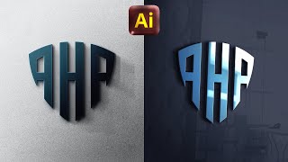 تصميم لوجو احترافي في إليستريتور | AHA Logo Design in Illustrator