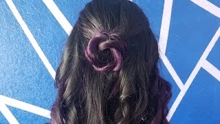 half up flower bun tutorial