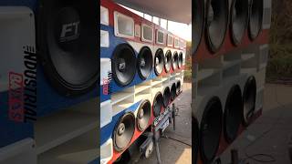 Pancada forte da carretinha de 12 falantes 🔊🔝🇧🇷 #woofer #bass #loudspeaker #reboque