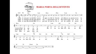 MARIA PORTA DELL’ AVVENTO spartito accordi testo (choir cantiperlamessa)