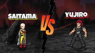 Saitama Vs Yujiro one punch man x baki fights / mugen