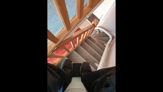 How does it look when traveling on a stairlift?