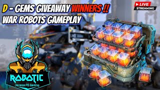 #warrobots Game play & the winners of D-Gems Giveaway !! #short