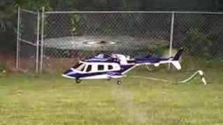 Scale Bell 222 helicopter test flight