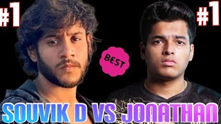 Souvik d Vs Jonathan Same Match ❤||Souvik d live ki Match m Jonathan Gaming