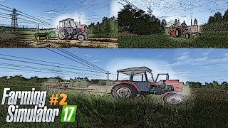 Dwóch Takich Na Wsi #2 S1 [FS17MP] Prasowanie słomy koszenie trawy,zgrabianie i zbieranie