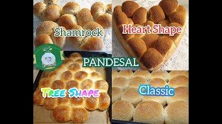 Pandesal in 4 shapes (Shamrock (3 cloverleaf), Heart shape, Tree shape and Classic) #food4hjobymomc