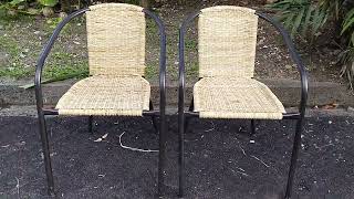 Steel Chair Restoration w/ Rattan Weaving #supportlokal