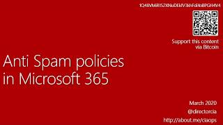 Anti spam policies in Microsoft 365