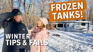 WINTER RV CAMPING | Cold Weather RV Life Tips & Fails (FROZEN RV TANKS)