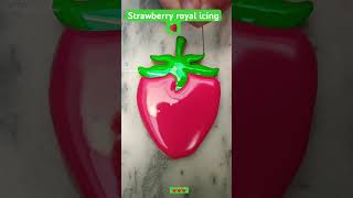 Strawberry royalicing🍓🍓 #art #icing #royalicing #celebration #cakedecorating #fun #strawberry