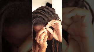 Retwisting: Palm roll method #shorts #retwist #locs #womenwithlocs #4c #locextension @lockbooster