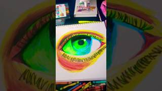 Drawing a Realistic eye using CRAYONS!!! @Cutie_Yani 👁 👀