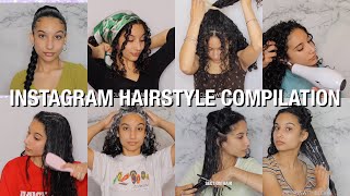 EASY INSTAGRAM HAIRSTYLES + WASH & GO COMPILATION 2021