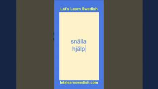 Please - How to say in Swedish