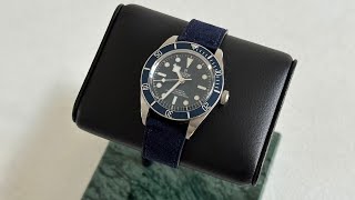 Tudor Black Bay 58 Blue & Wristbuddys Navy Blue Suede Leather Watch Strap (Unboxing)