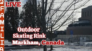 Outdoor Skating Rink at Markham Civic Centre in Canada | 21st January 2024 | Enjoyed Skating | LIVE