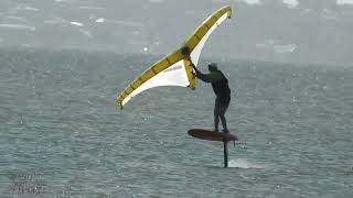 Wellington Point Qld last of the flat water for now Wingfoiling and Windfoiling