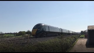 (HD) Unbranded GWR Class 802 (802 002 & 001) @ Whiteball & Uffculme 19.04.18