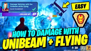 How to EASILY Damage Vehicles with the Unibeam While Flying - Fortnite Quest