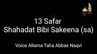 13 Safar Shahadat Bibi Sakina Status || Bibi Sakina Noha Status || Bibi Sakina Whatsapp Status