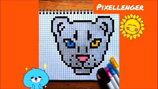 Как рисовать по клеточкам Пантеру Простые рисунки How to Draw Pixel Art