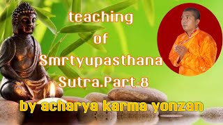 teaching of Smrtyupasthana Sutra.Part-8 by Acharya karma  yonjan.