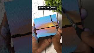 Easy Painting on Canvas #shorts #canvaspainting