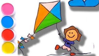 Simple Drawing Kite | Coloring Pages #48