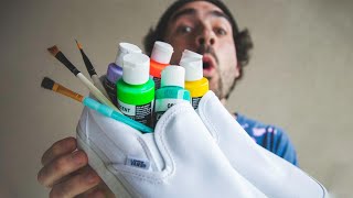 How I Paint Custom Shoes / Live Q&A !!