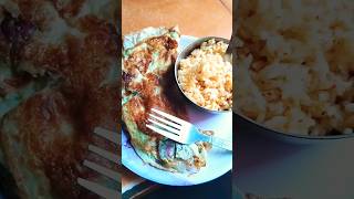 Omelette with Fried Rice Recipe | #food #ytshort #youtubeindia #shorts #ytstudio