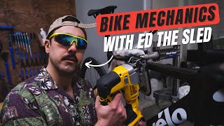 Ed the Sled's Basic Bike Mechanics Gone Wild with Power Tools!