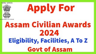 Assam Civilian Awards Apply 2024, Govt of Assam.