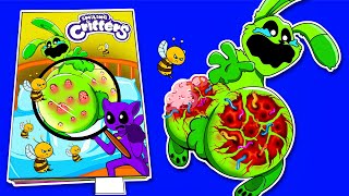 Rescue Hoppy Hopscotch cosmetic surgery BIG Balloon implants +Smiling Critters Squishy Game Book