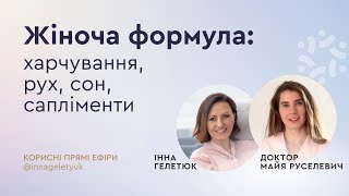 Експертний ефір про ефективне харчування сучасної жінки з доктором Майєю Руселевич