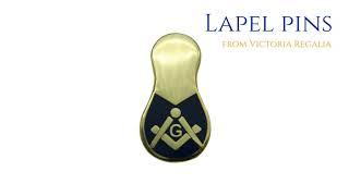 Masonic Slipper Lapel Pin with Square and Compasses