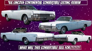 BAT Listing Review - '66 Lincoln Continental Convertible - WHAT Will It Sell For!?!