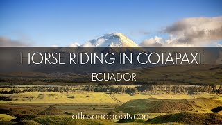 Horse riding in Cotapaxi National Park, Ecuador