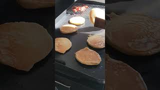 pancakes and bacon on the pit boss griddle