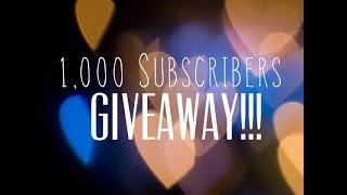 1,000 Subscribers Giveaway♡Dec.2013♡[CLOSED]